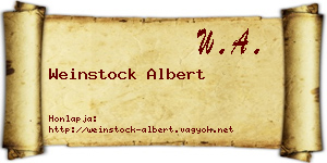 Weinstock Albert névjegykártya